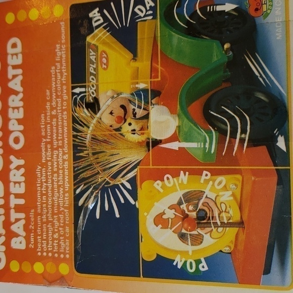 Vintage Grand Circus Action Toy Clown Car Battery Operated circa 1970 Apple Toys - Picture 15 of 15